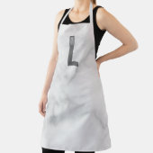 Modernes Personalisiertes Fettmonogramm und Name Schürze (InSitu)