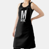 Modernes Personalisiertes Fettmonogramm und Name Schürze (InSitu)