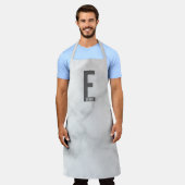 Modernes Personalisiertes Fettmonogramm und Name Schürze (Getragen)
