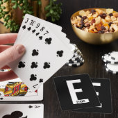 Modernes Personalisiertes Fettmonogramm und Name Spielkarten (In Situ)