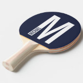 Modernes Personalisiertes Fettmonogramm und Name Tischtennis Schläger (Vorderseite)