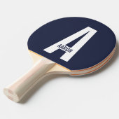 Modernes Personalisiertes Fettmonogramm und Name Tischtennis Schläger (Vorderseite)