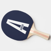 Modernes Personalisiertes Fettmonogramm und Name Tischtennis Schläger (Seitenansicht)