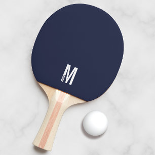 Modernes Personalisiertes Fettmonogramm und Name Tischtennis Schläger