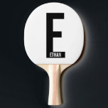 Modernes Personalisiertes Fettmonogramm und Name Tischtennis Schläger<br><div class="desc">Modernes Monogram Design mit personalisiertem Monogramm Buchstaben "E" und Namen im modernen fett formatierten Sans Serif Schriftart Stil. Perfektes Geschenk für ihn,  Vatertag Geschenk und mehr.</div>