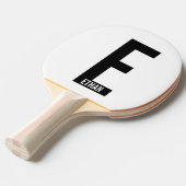 Modernes Personalisiertes Fettmonogramm und Name Tischtennis Schläger (Vorderseite)