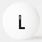 Modernes Personalisiertes Fettmonogramm und Name Tischtennisball (Vorderseite)