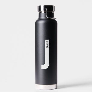 Modernes Personalisiertes Fettmonogramm und Name Trinkflasche