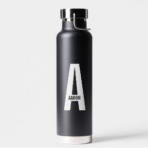 Modernes Personalisiertes Fettmonogramm und Name Trinkflasche