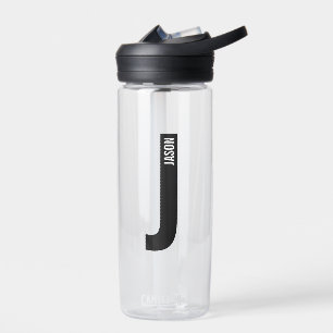 Modernes Personalisiertes Fettmonogramm und Name Trinkflasche