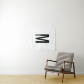 Modernes Personalisiertes Fettmonogramm und Name Wandteppich (Beispiel (Horizontal))