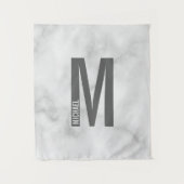 Modernes Personalisiertes Fettmonogramm und Name Wandteppich (Vorderseite)