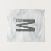 Modernes Personalisiertes Fettmonogramm und Name Wandteppich (Vorderseite (Horizontal))