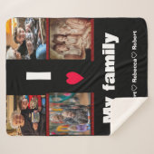 Modernes Personalisiertes Foto Collag Sherpa Blank Sherpadecke (Vorderseite (Horizontal))