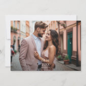 Modernes Personalisiertes Foto Flat Danke Karte (Rückseite)