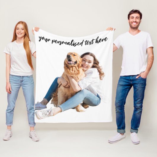 Modernes Personalisiertes Foto Fleecedecke (Beispiel)