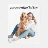 Modernes Personalisiertes Foto Fleecedecke (Vorderseite)