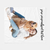 Modernes Personalisiertes Foto Fleecedecke (Vorderseite (Horizontal))