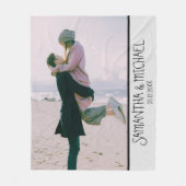 Modernes Personalisiertes Foto Fleecedecke (Vorderseite)