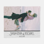 Modernes Personalisiertes Foto Fleecedecke (Vorderseite (Horizontal))