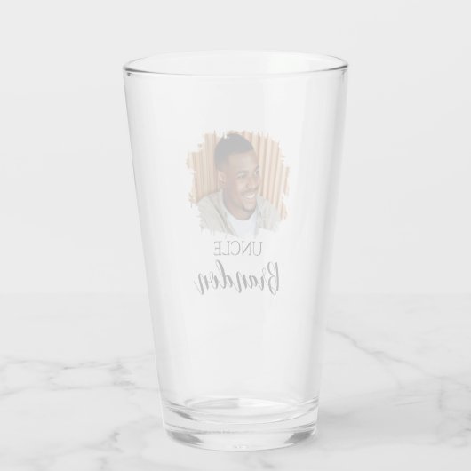 Modernes Personalisiertes Foto Glas (Rückseite)