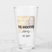 Modernes Personalisiertes Foto Glas (Vorderseite)