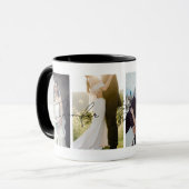 Modernes Personalisiertes Foto Hochzeit Elegant Tasse (Vorderseite Links)