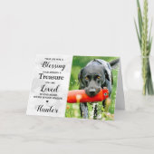 Modernes, Personalisiertes Foto Hunde Loss Beileid Karte (Vorderseite)