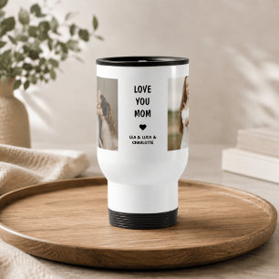 Modernes personalisiertes Fotogeschenk für Mama Reisebecher