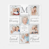 Modernes Personalisiertes Gedicht 6 FotoCollage Fleecedecke