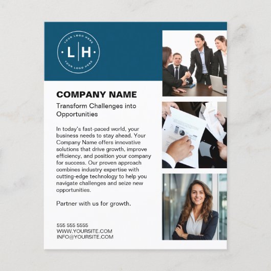 Modernes Personalisiertes Geschäft Flyer (Vorne)