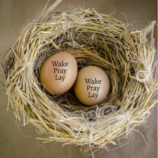 Modernes Personalisiertes Geweckt Pray Lay Egg Gummistempel