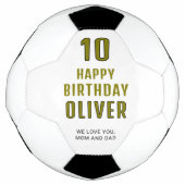Modernes Personalisiertes Glück zum Geburtstag Fußball (Vorderseite)