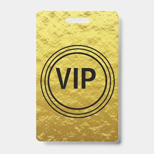 Modernes Personalisiertes Gold VIP All Access Konz Ausweis (Vorderseite)