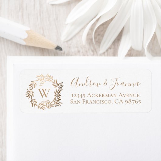 Modernes Personalisiertes Goldmonogramm (Insitu)