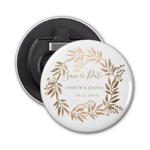 Modernes Personalisiertes Goldmonogramm Flaschenöffner