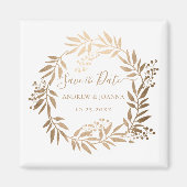 Modernes Personalisiertes Goldmonogramm Magnet (Vorne)