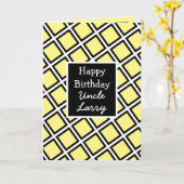Modernes Personalisiertes Happy Birthday Uncle Karte (Gelbe Blume)