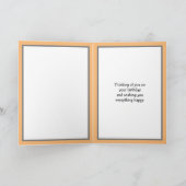 Modernes Personalisiertes Happy Birthday Uncle Karte (Innenseite)