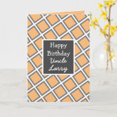 Modernes Personalisiertes Happy Birthday Uncle Karte (Gelbe Blume)