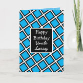 Modernes Personalisiertes Happy Birthday Uncle Karte (Vorderseite)