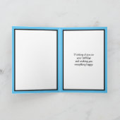 Modernes Personalisiertes Happy Birthday Uncle Karte (Innenseite)