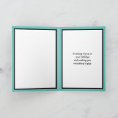 Modernes Personalisiertes Happy Birthday Uncle Karte (Innenseite)