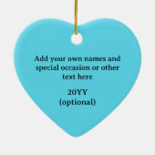 Modernes personalisiertes Hartglas Keramik Ornament (Hinten)