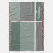 Modernes Personalisiertes Hochzeitsammendatum Grün Decke (Vorderseite Vertikal)