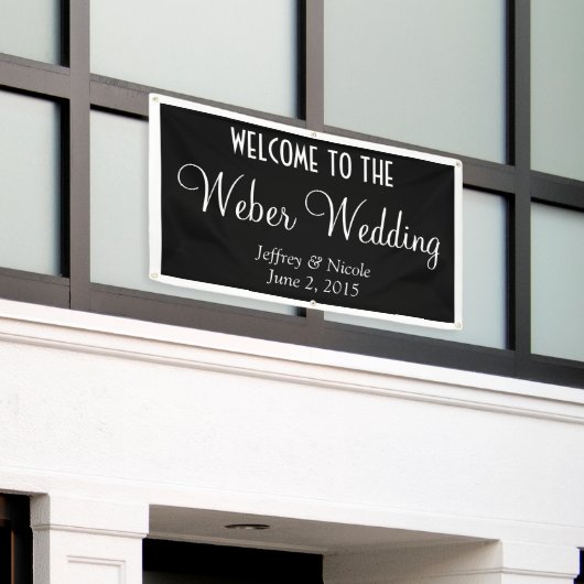 Modernes Personalisiertes Hochzeitsbanner Banner (Äußeres Gebäude)