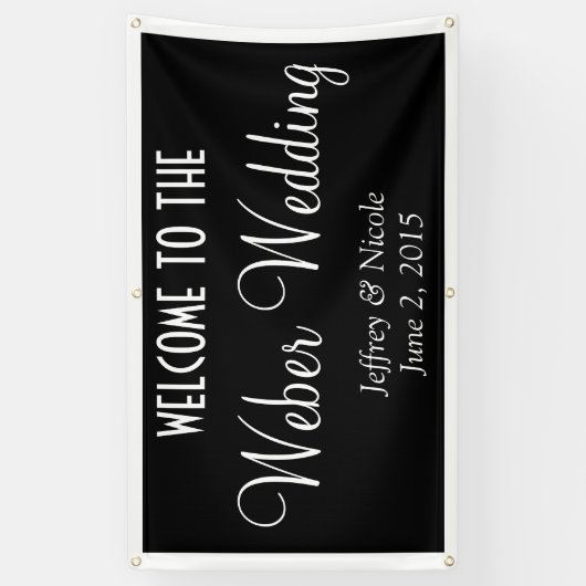 Modernes Personalisiertes Hochzeitsbanner Banner (Vertikal)