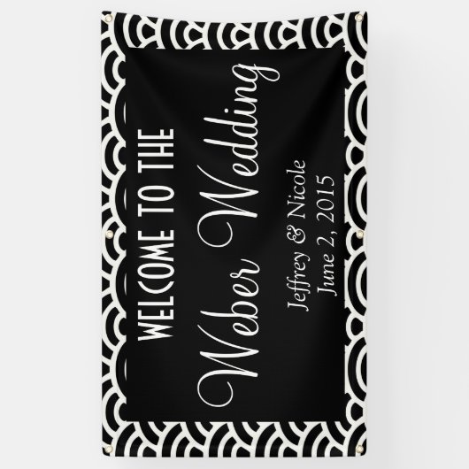 Modernes Personalisiertes Hochzeitsbanner Banner (Vertikal)
