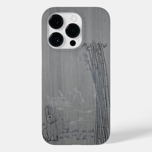 Modernes, personalisiertes Holz Case-Mate iPhone Hülle (Rückseite)