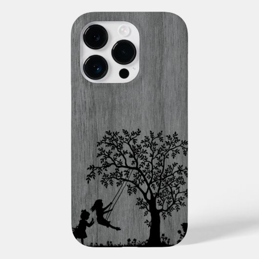 Modernes, personalisiertes Holz Case-Mate iPhone Hülle (Rückseite)